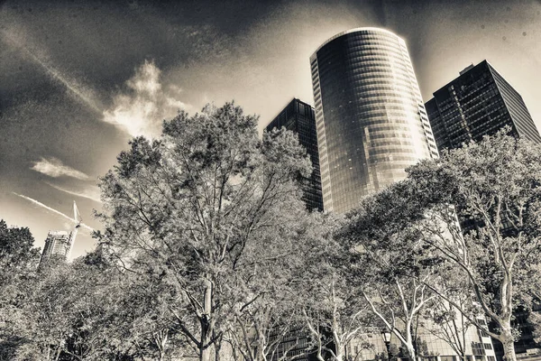 Edifícios Battery Park Nova Iorque — Fotografia de Stock