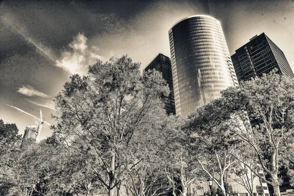 Budovy Battery Park New York City — Stock fotografie