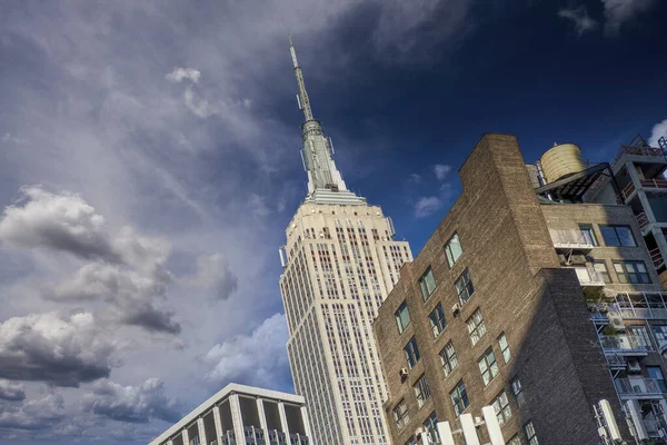 Nowy York City Październik 2015 Empire State Building Ikona Horyzoncie — Zdjęcie stockowe