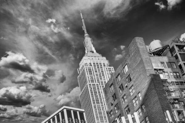 Нью Йорк Октябрь 2015 Эмпайр Стейт Билдинг Икона Горизонте Манхэттена — стоковое фото