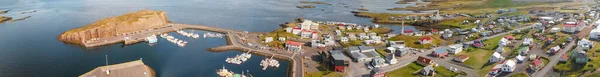 Stykkisholmur Panoramica Vista Aerea Della Città Dal Drone Una Bella — Foto Stock