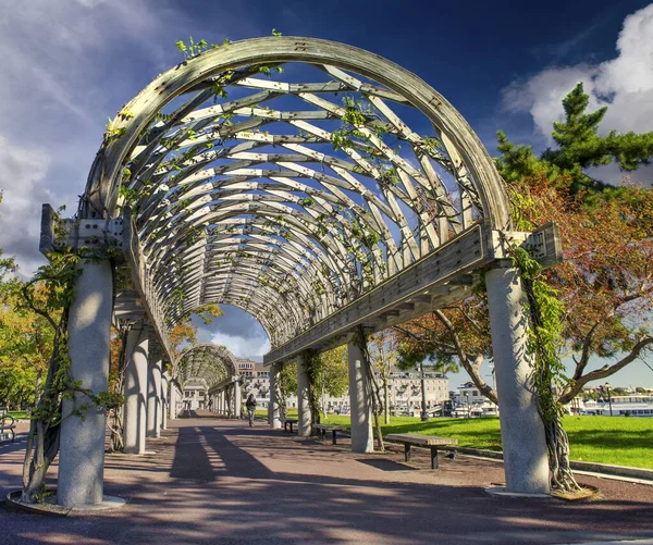 Christopher Columbus Waterfront Park Beautiful Sunny Day Boston — Stock Photo, Image