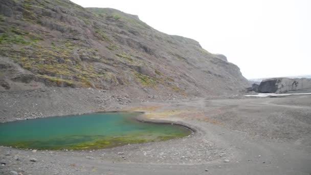 夏のアイスランドのVatnajokull国立公園氷河。パノラマビュー — ストック動画