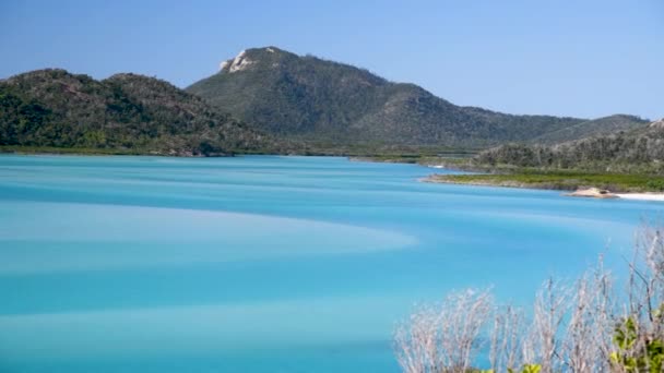 Niesamowity widok z lotu ptaka na Whitehaven Beach, Queensland, Australia — Wideo stockowe