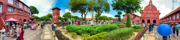 Melaka Malasia Diciembre 2019 Turistas Por Las Calles Ciudad Una — Foto de Stock