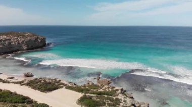 Güney Avustralya, Kanguru Adası 'ndaki güzel Pennington Körfezi' nin hava manzarası.