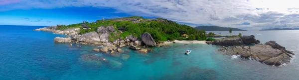 Диг Сейшельские Острова Удивительный Вид Воздуха Прекрасный Солнечный День — стоковое фото