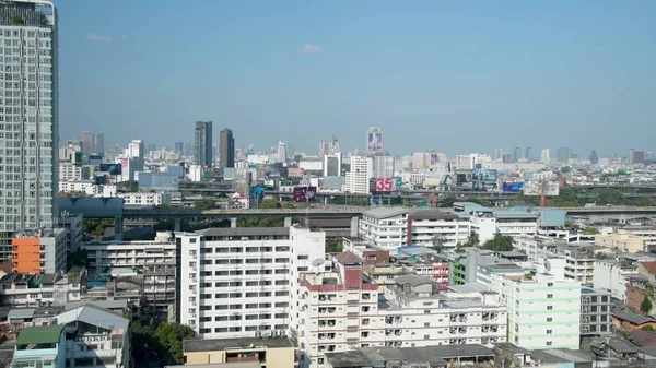 Bangkok Thailand December 2019 Aerial View City Skyline Rooftop — Stock Photo, Image