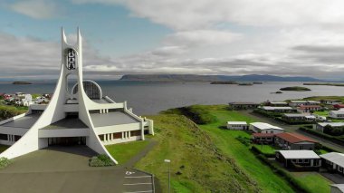 Stykkisholmur, Snaefellsnes yarımadasının havadan görünüşü, İzlanda