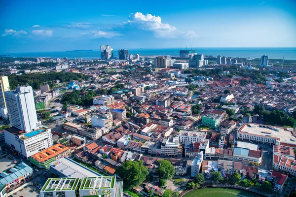 Malacca Malaysia December 2019 Amazing Aerial City Skyline Beautiful Sunny — Stock Photo, Image