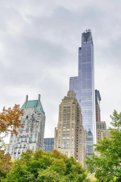 Budovy New Yorku Central Parku Podzim — Stock fotografie
