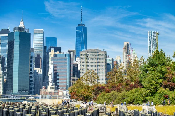 New York City Ottobre 2015 Veduta Dei Grattacieli Downtown Manhattan — Foto Stock