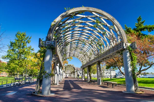 Christopher Columbus Waterfront Park Hermoso Día Soleado Boston — Foto de Stock