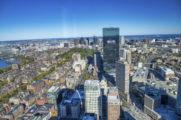 Boston Octubre 2015 Hermoso Horizonte Ciudad Aérea Desde Una Torre — Foto de Stock