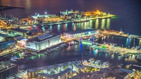 Auckland August 2018 Flygfoto Från Sky Tower Auckland Skyline Natten — Stockfoto