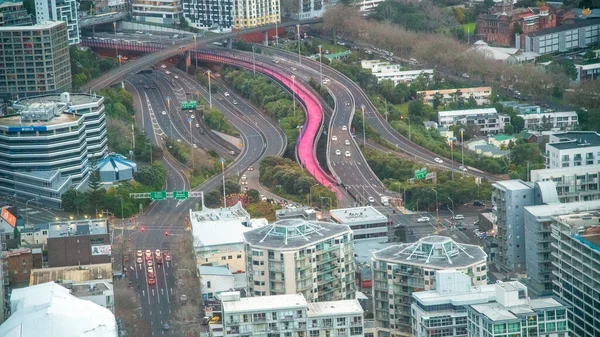 Auckland Agosto 2018 Vista Aerea Sulla Città Dalla Sky Tower — Foto Stock