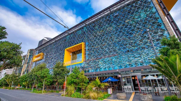 Auckland August 2018 Auckland Vízparti Modern Épületek Egy Gyönyörű Reggelen — Stock Fotó