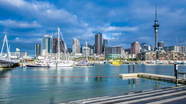 Auckland August 2018 Auckland Waterfront Boats Beautiful Morning — Stock Photo, Image