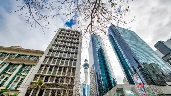 Auckland Août 2018 Rues Bâtiments Centre Ville Par Une Matinée — Photo