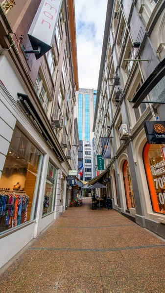 Auckland August 2018 Downtown City Streets Buildings Cloudy Morning — Stock Photo, Image