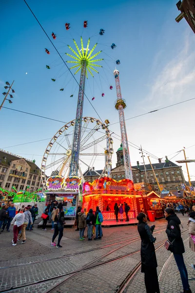 Amsterdam Niederlande April 2015 Der Damm Ist Eine Hauptattraktion Der — Stockfoto