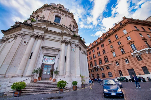 Rome Italie Juin 2014 Trafic Long Des Rues Ville Jour — Photo