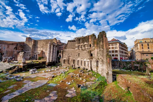 Rome Italy June 2014 Ancient Ruins Trajan Forum Foro Traiano — Stock Photo, Image