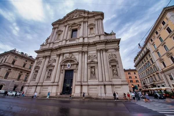Rome Italien Juni 2014 Solnedgång Över Del Corso Ancient Buildings — Stockfoto