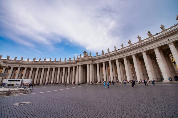 Roma Talya Haziran 2014 Turistler Güzel Vatikan Meydanı Nın Tadını — Stok fotoğraf