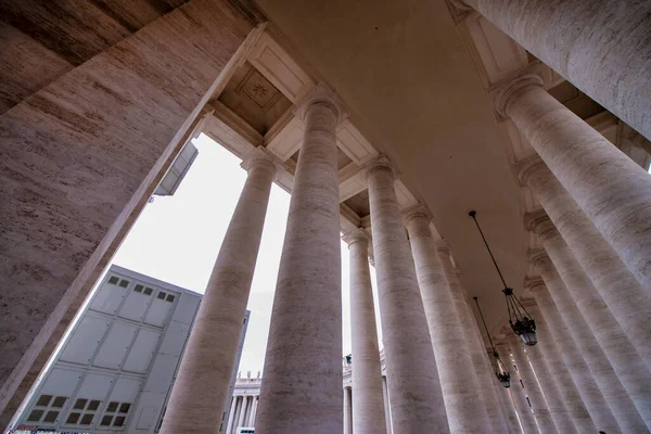 Colunas Gigantes Praça Vaticano Roma — Fotografia de Stock