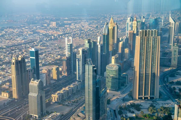 Dubai Verenigde Arabische Emiraten December 2016 Zonsondergang Vanuit Lucht Van — Stockfoto