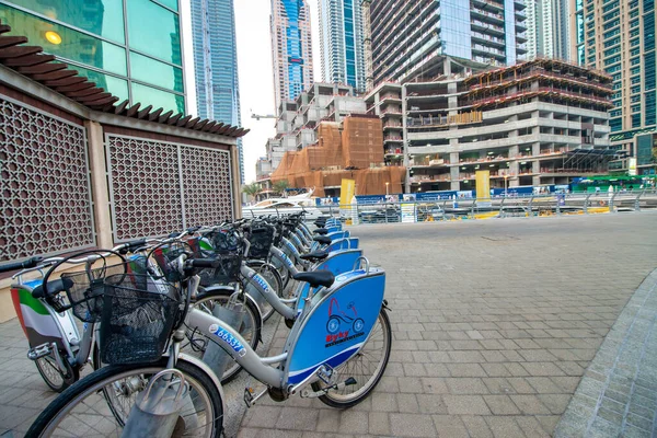 Dubai Uae December 2016 Marina Bay Bike City Station — Stock Photo, Image