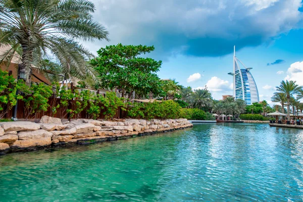 Dubai Zjednoczone Emiraty Arabskie Grudzień 2016 Widok Zabytkowe Budynki Madinat — Zdjęcie stockowe