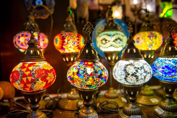 Colorful Lamps Christmas Season — Stock Photo, Image