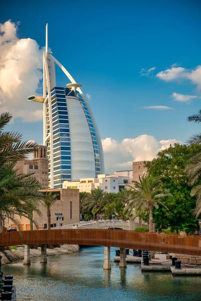 Dubai Förenade Arabemiraten December 2016 Burj Arab Från Madinat Jumeirah — Stockfoto