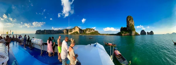 Nang Thailand December 2019 Panoramic View Beautiful Railway Beach Cooastline — Stock Photo, Image