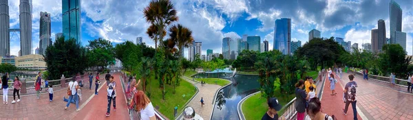 Kuala Lumpur Malásia Dezembro 2019 Torres Petronas Arranha Céus Cidade — Fotografia de Stock