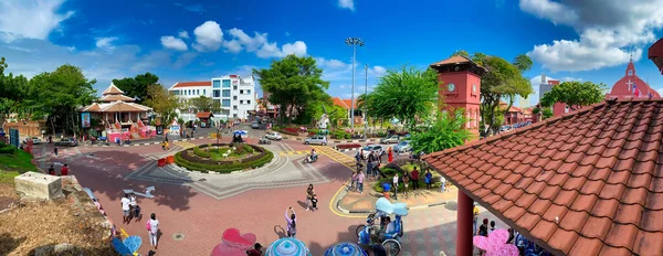 Melaka Malaysia Dicembre 2019 Turisti Lungo Strade Della Città Una — Foto Stock