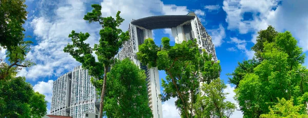 Singapore Gennaio 2020 Pinnacle Duxton Edificio Ultra Moderno Circondato Alberi — Foto Stock