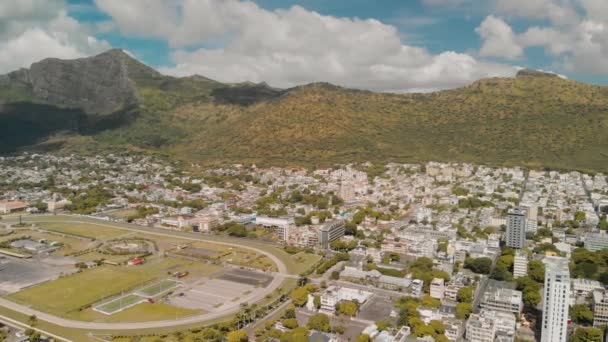 Mauritius 'taki Port Louis' in havadan görüntüsü — Stok video