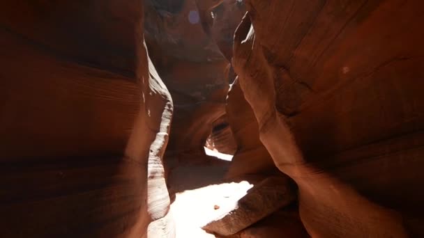 美丽羚羊峡谷的风景镜头 — 图库视频影像
