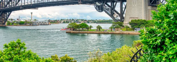 Sydney Novembro 2015 Vista Incrível Sydney Harbour Bridge Dia Nublado — Fotografia de Stock