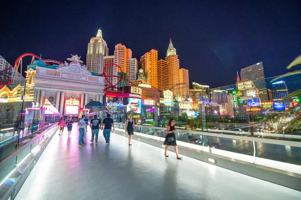 Las Vegas Czerwca 2018 Światła Nocne Hotelu New York Strip — Zdjęcie stockowe