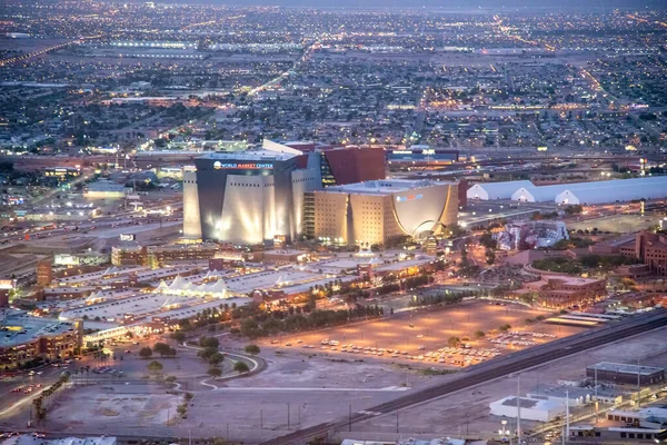Las Vegas Ιουνίου 2018 Αεροφωτογραφία Sunset Των Καζίνο Και Των — Φωτογραφία Αρχείου