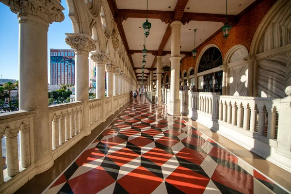 ラスベガス 6月30 2018 ストリップに沿ってヴェネツィアのホテルのインテリア これは有名なカジノです — ストック写真
