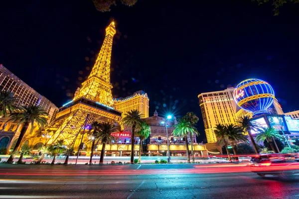 Las Vegas Junio 2018 Luces Nocturnas Largo Franja Este Famoso — Foto de Stock