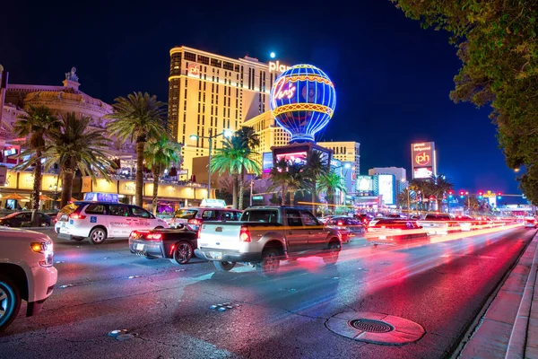 Las Vegas Juin 2018 Veilleuses Long Strip Est Célèbre Route — Photo