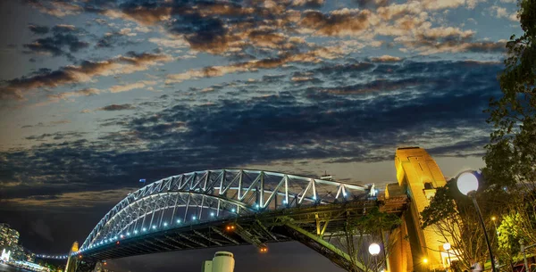 Sydney Harbour Bridge Zachodzie Słońca Australia — Zdjęcie stockowe