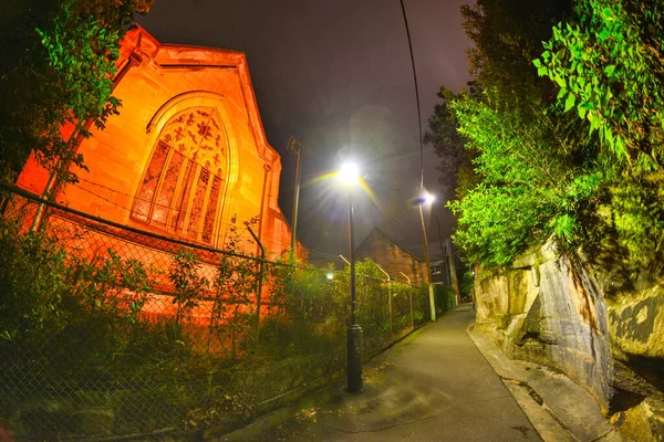 Smalle Straat Van Sydney Nachts Australië — Stockfoto