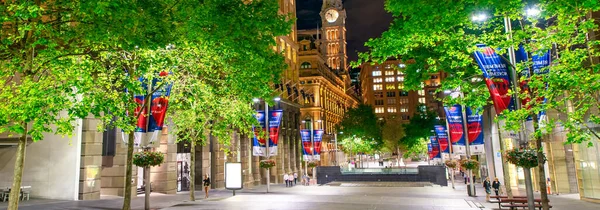 Sydney November 2015 Martin Place Night Central Business District — Stock Photo, Image